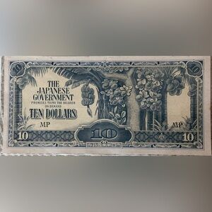 Uncirculated Historic 10 Dollars Japanese Invasion Money banknote